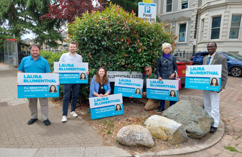 Team outside Blumenthal Close