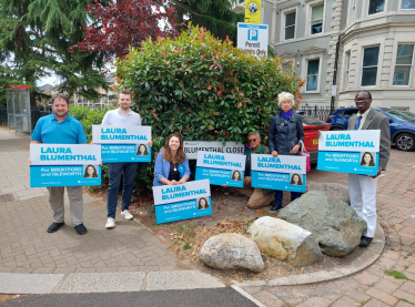 Team outside Blumenthal Close